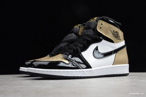 Retro Jordan  007 High Patent 861428 1 NRG 861428-007 Gold Toe 0317